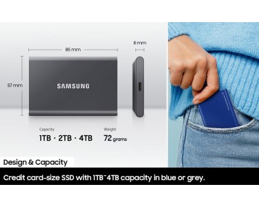 SAMSUNG T7 Portable SSD, 2 TB