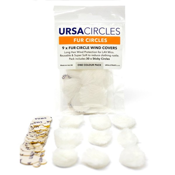 URSA Fur Circles Fur Circles Mini Windshields for Lav Mic, 9pcs, 13mm