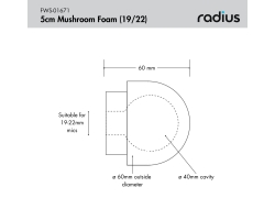 RADIUS Mushroom Antivento in Spugna