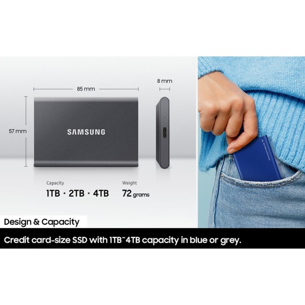 SAMSUNG T7 Portable SSD, 2 TB